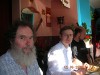 Robert Woodhouse (Brisbane), Michał Németh i Kamil Stachowski na kolacji po wykładzie w Krakowie